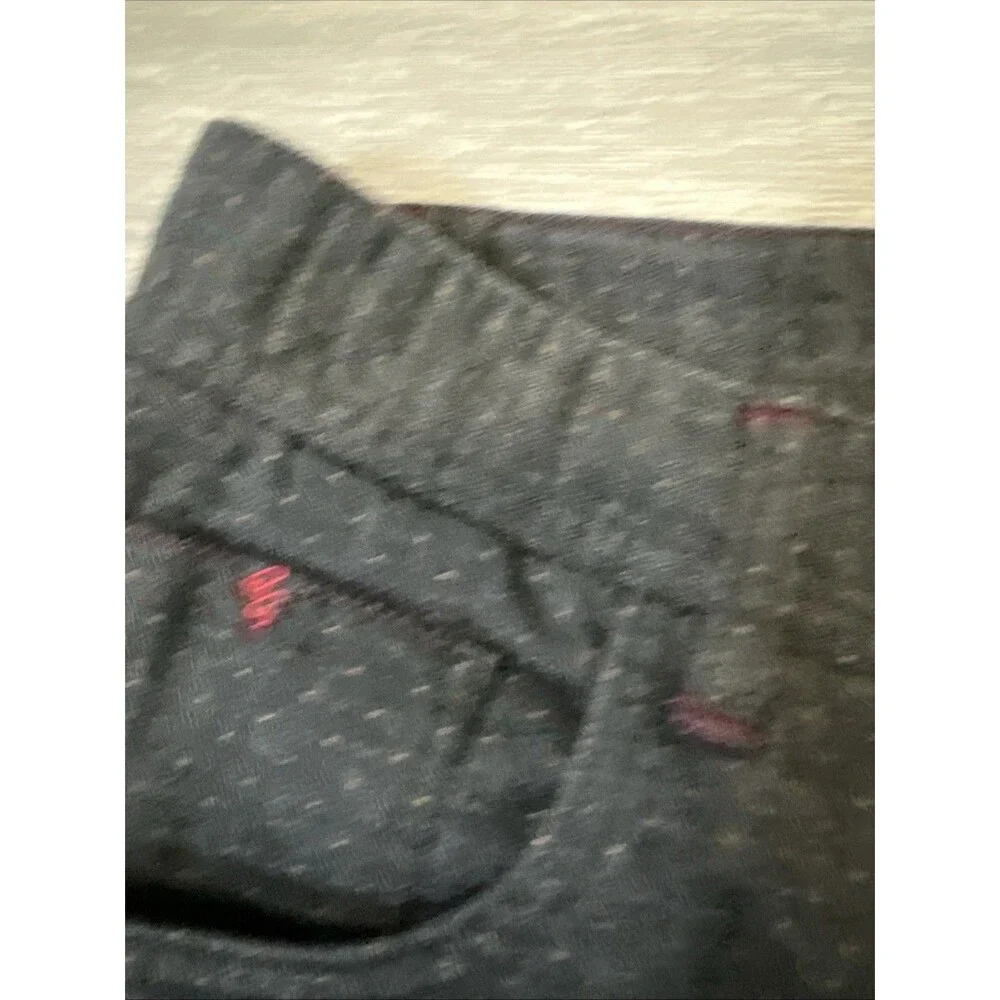Robert Graham Mens Charcoal Grey Micro Dot Textured Cotton Straight Leg Pants 32